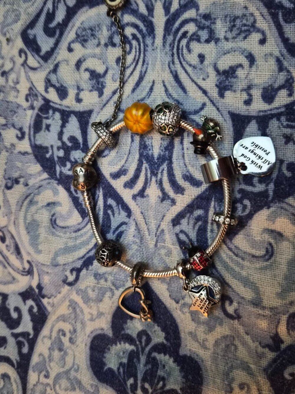 Sterling silver Pandora bracelet